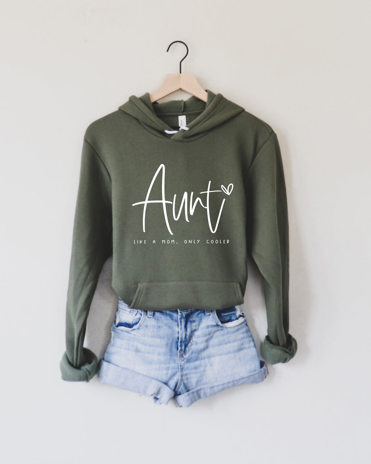 Aunt Like a mom Only Cooler Sponge Fleece hoodie Sweatshirt