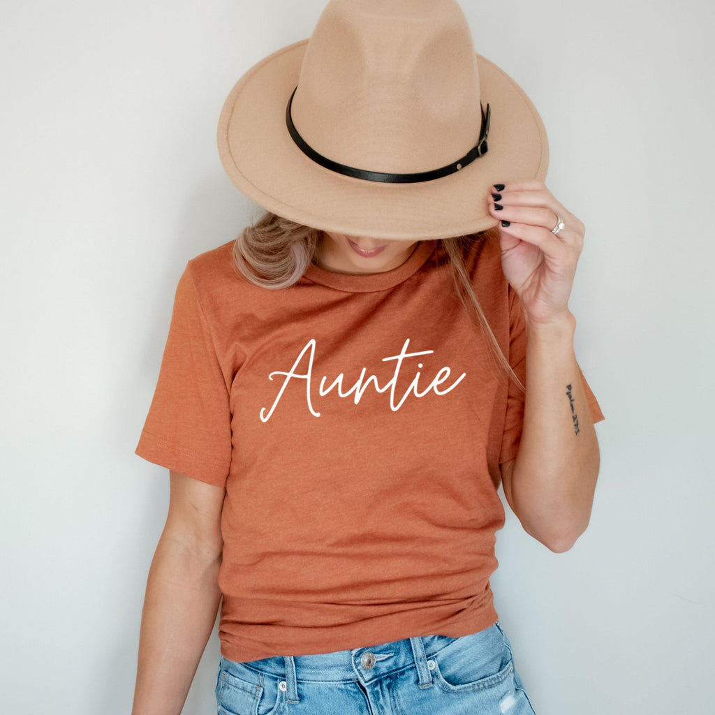 Auntie Best Aunt T Shirt (Cursive)