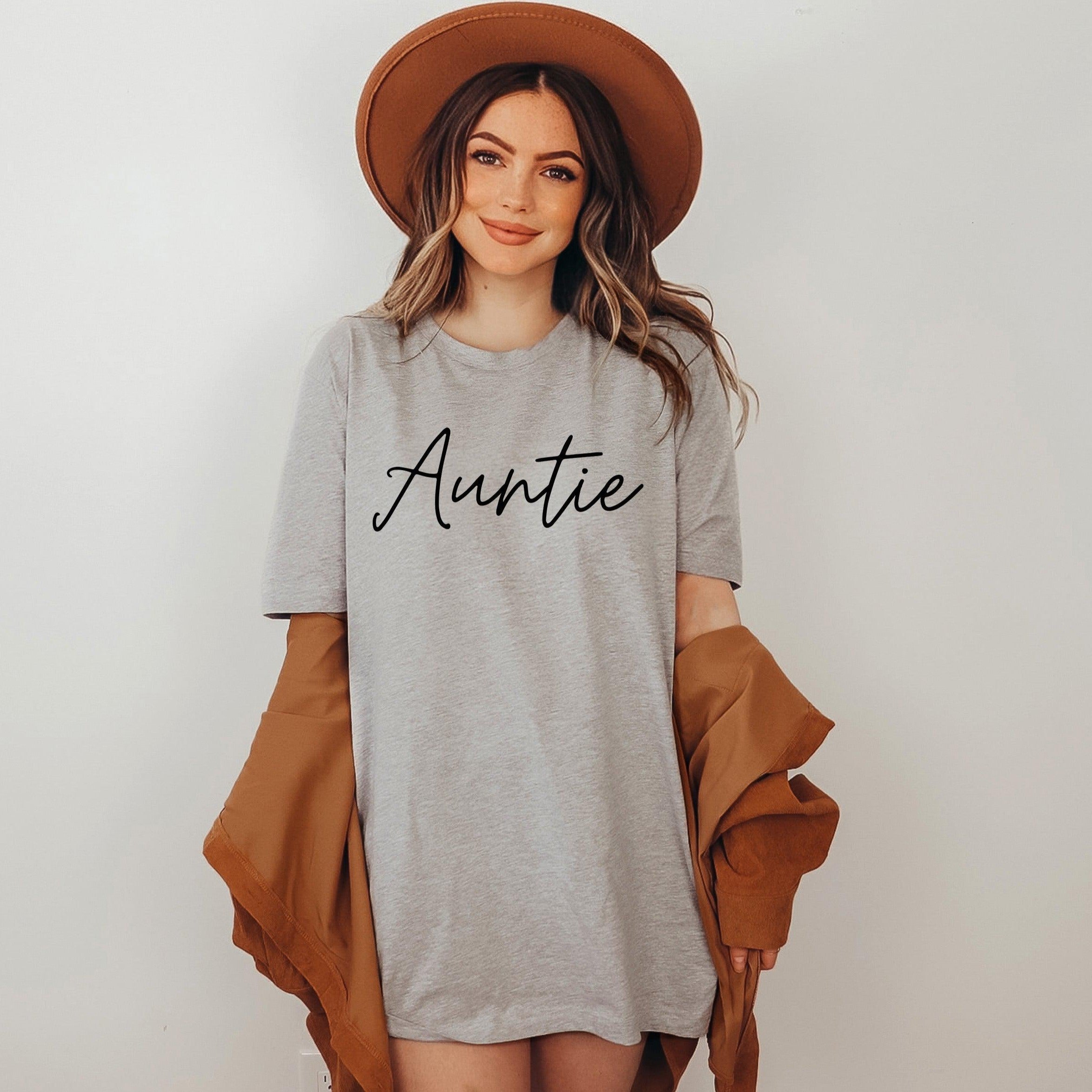 Auntie Best Aunt T Shirt (Cursive)