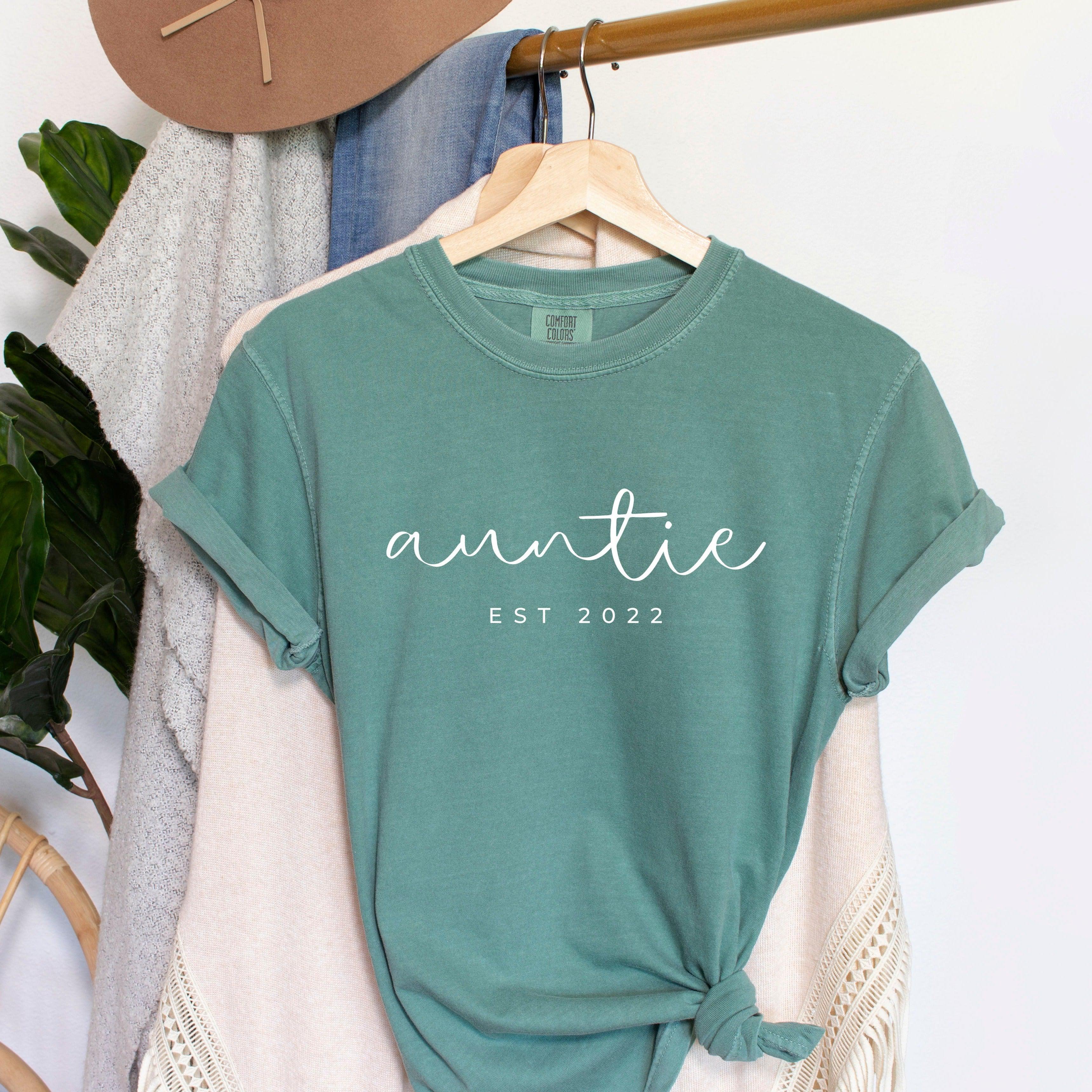 Auntie Custom Est 2023 Comfort Colors T Shirt