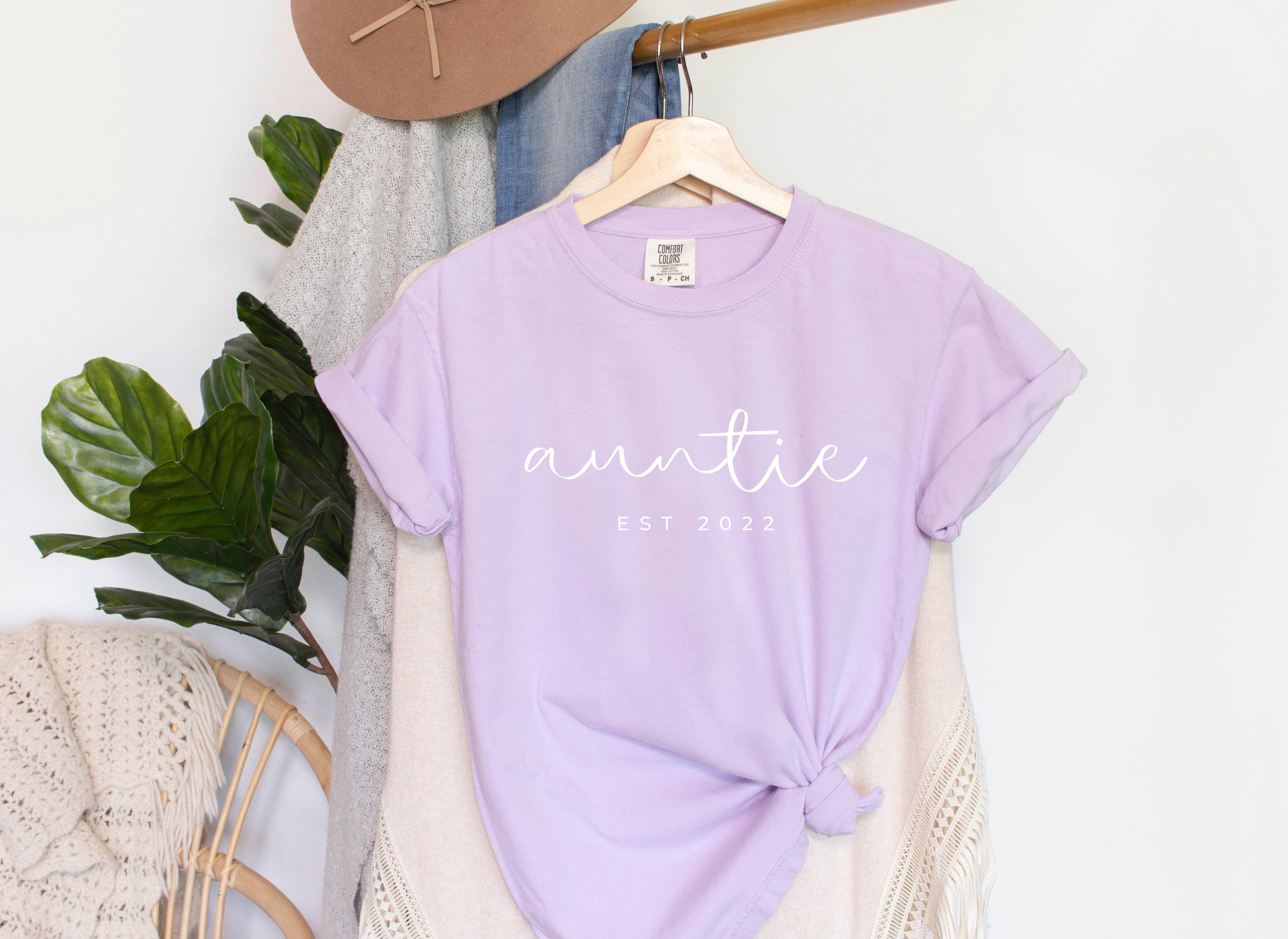 Auntie Custom Est 2023 Comfort Colors T Shirt