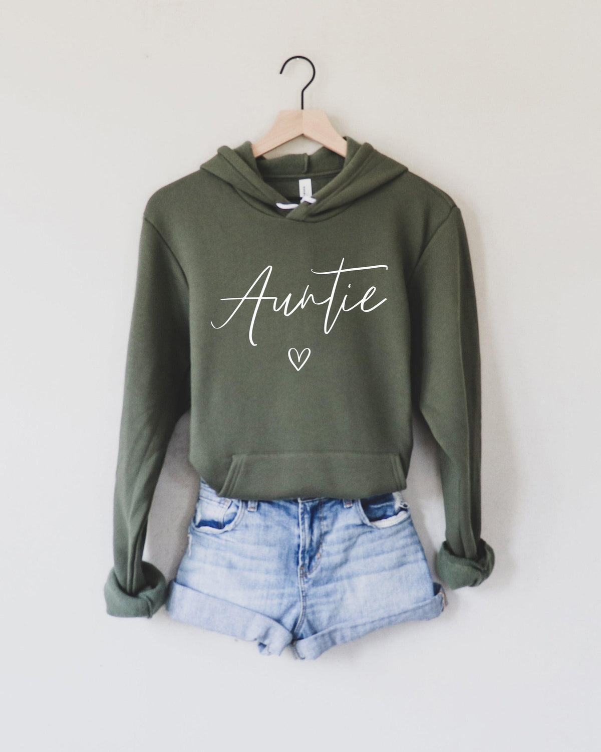 Auntie Sponge Fleece hoodie Sweatshirt (Heart Underneath)