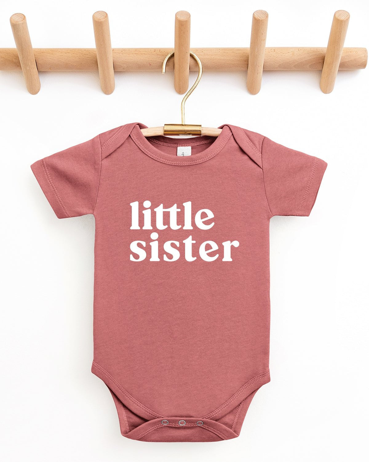 Little Sister Baby Onesie Bodysuit, Pregnancy Announcement Outfit