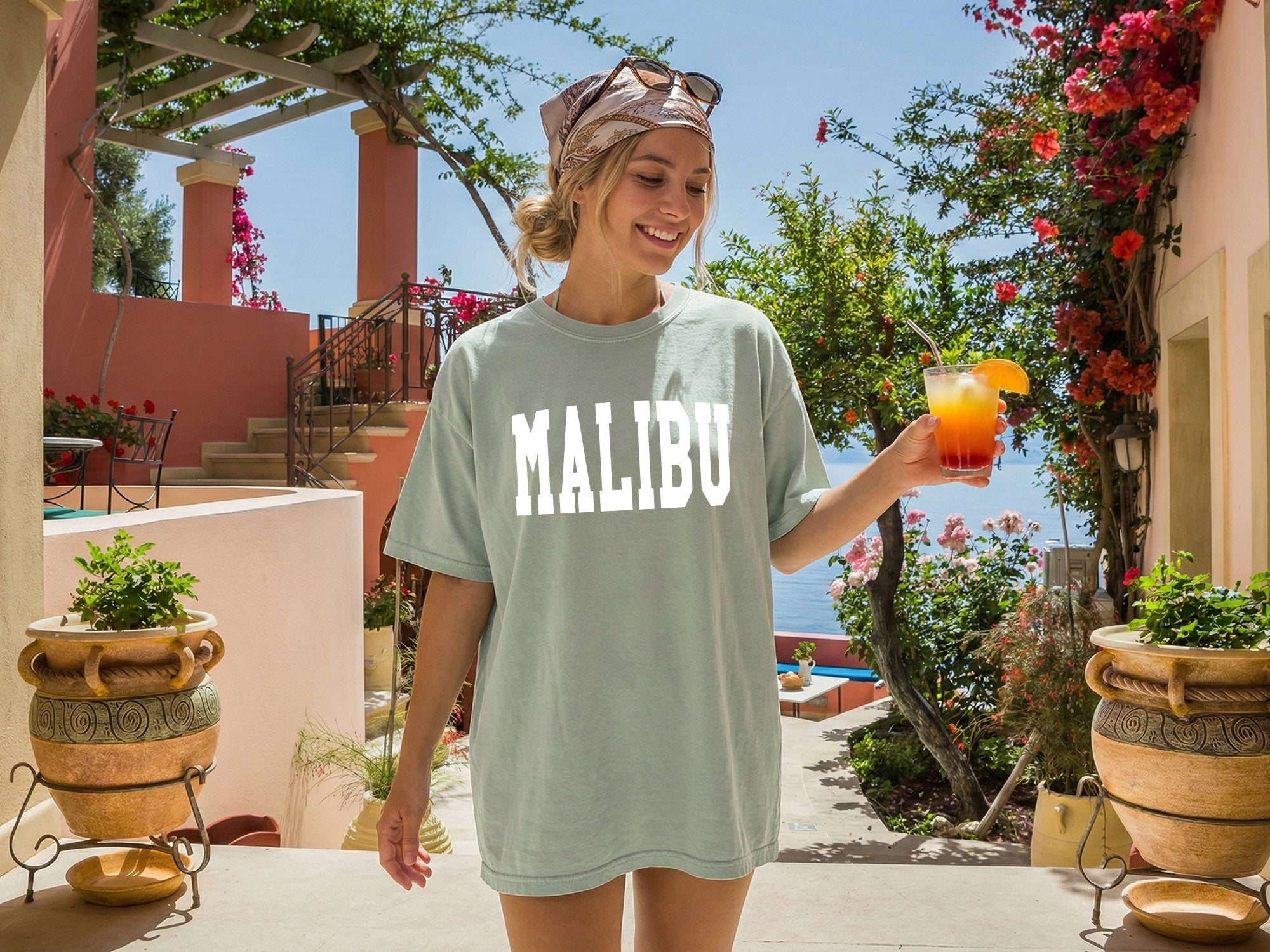 Malibu State City College Comfort Colors T Shirt Vacation Beach Lake Summer