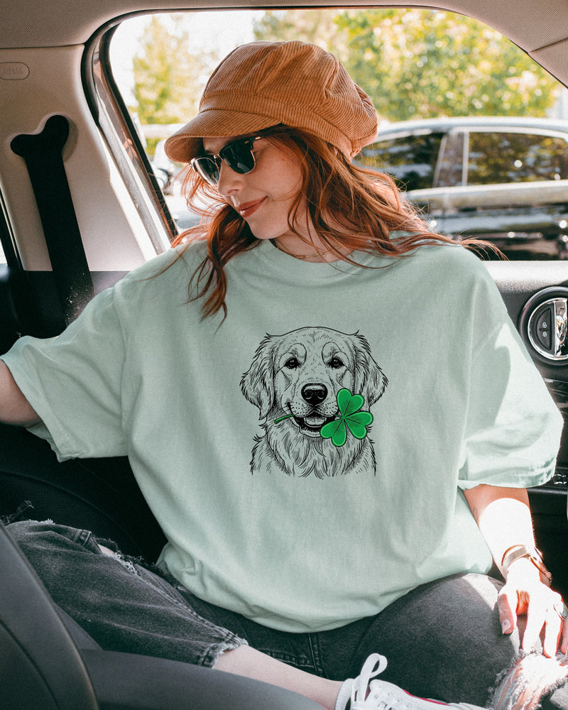 Golden Retriever Dog Mom St. Patrick's day Comfort Colors T Shirt