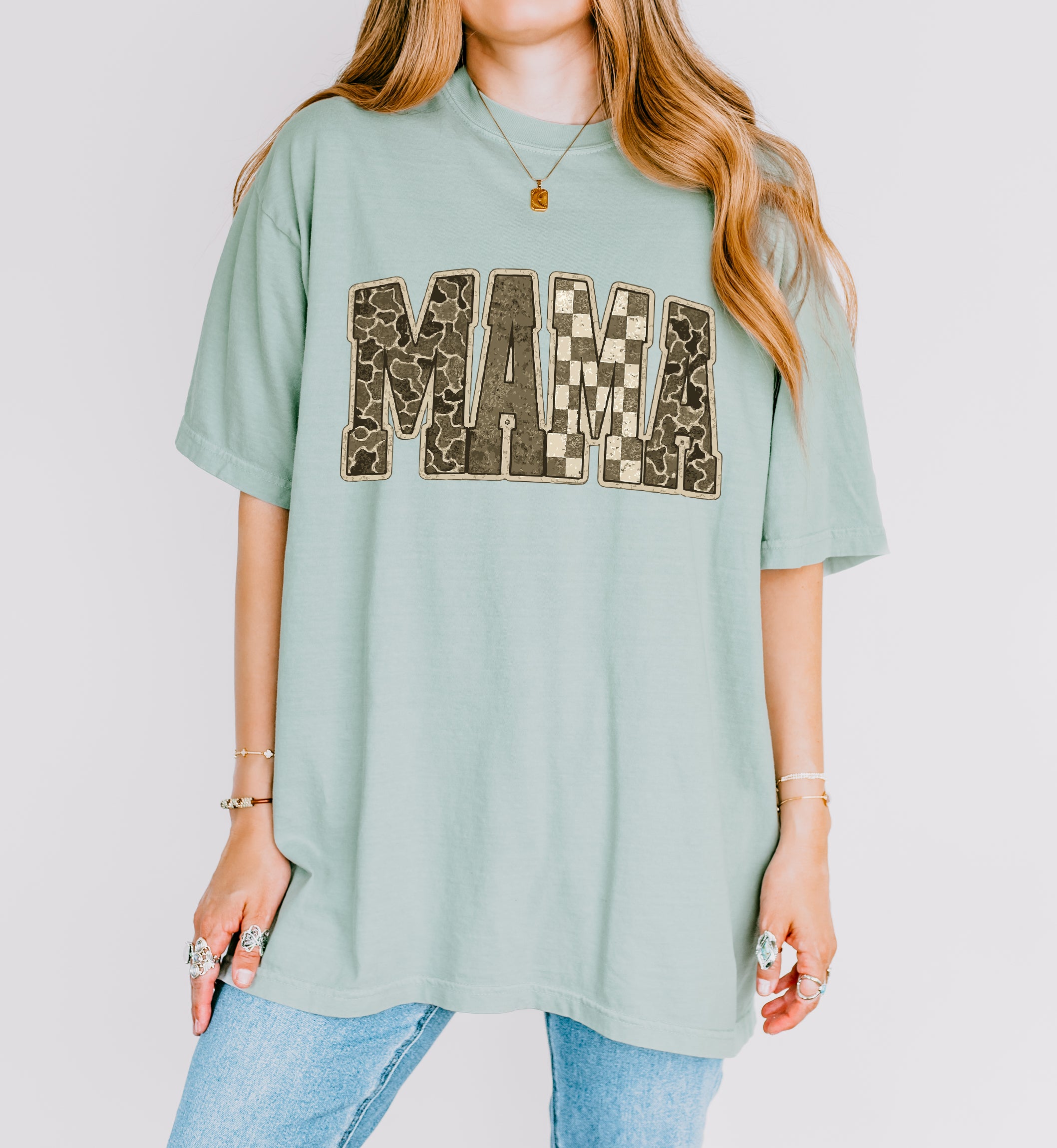 Mama Comfort Colors T Shirt (Military)