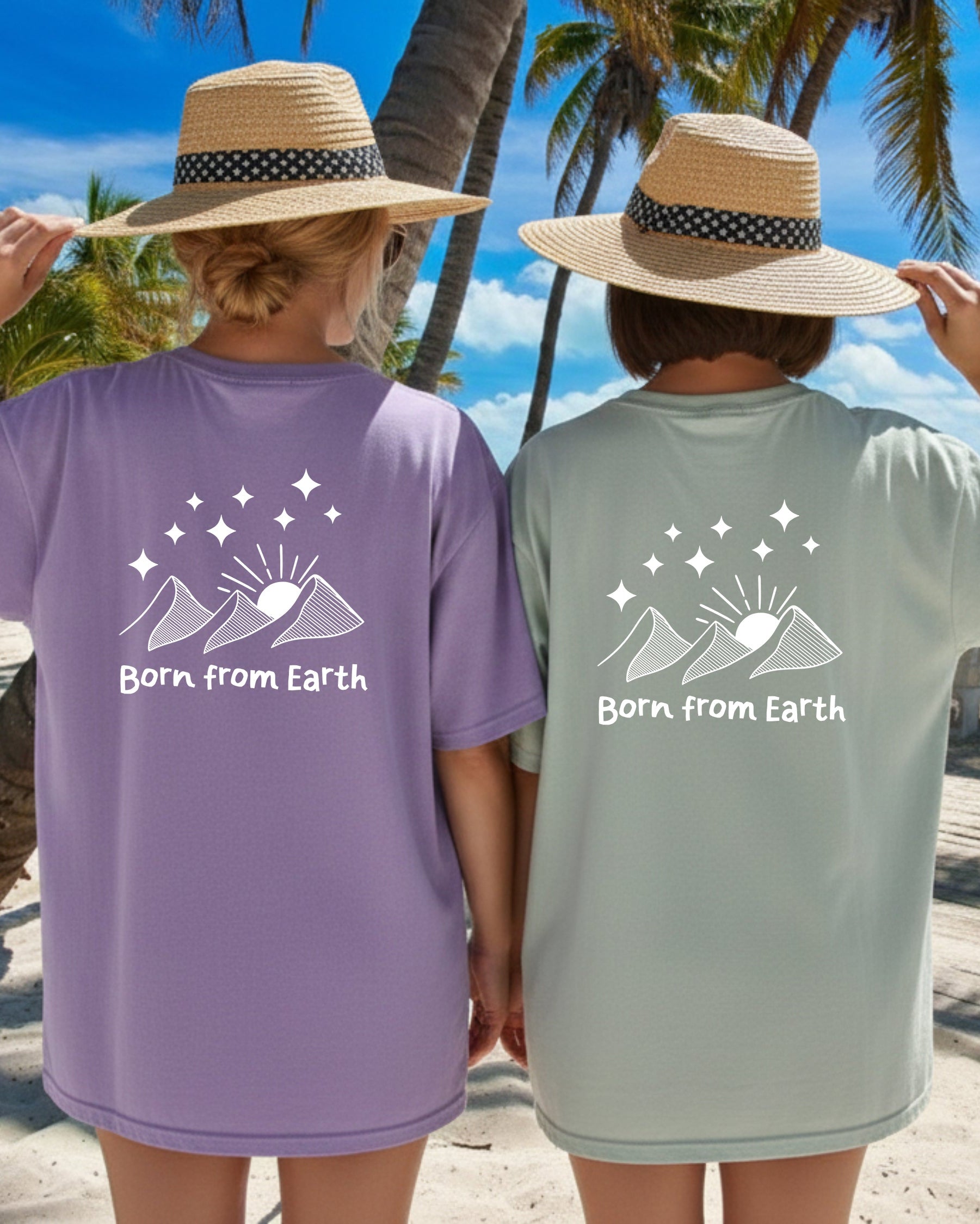 Born from Earth Wild Sun Lake Comfort Colors Pocket T-Shirt – Nature Camping Outdoor Graphic Tee