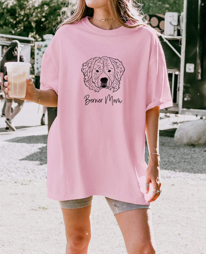 Berner Mom Bernese Mountain Dog Dog Mom Comfort Colors T Shirt