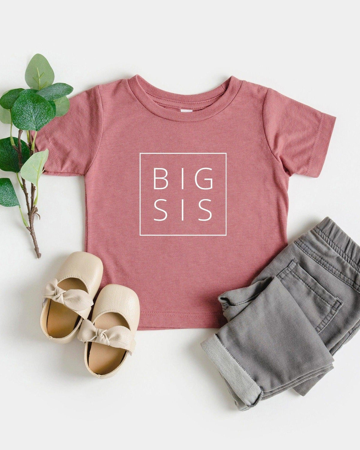 Big Sis Baby And Toddler Big Sister Pregnancy Announcement T Shirt (Square)