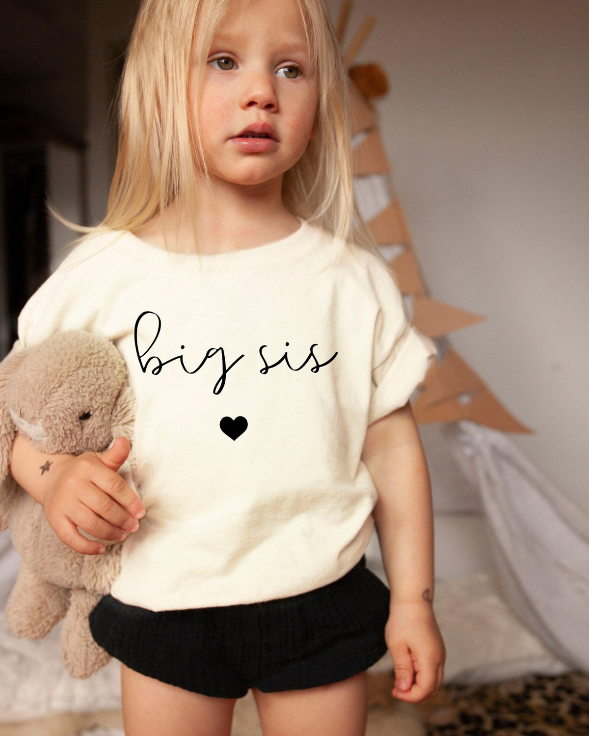 Big Sis Baby And Toddler Big sister Pregnancy announcement T Shirt (Marvey)