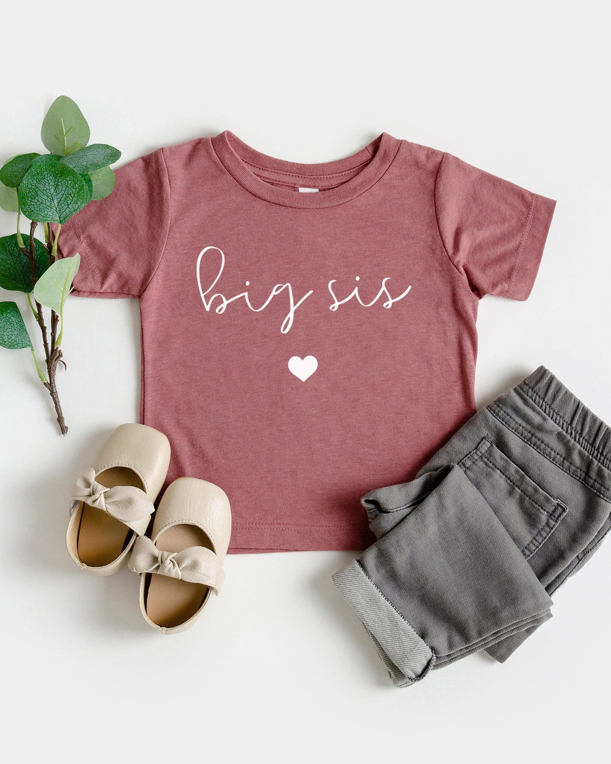 Big Sis Baby And Toddler Big sister Pregnancy announcement T Shirt (Marvey)