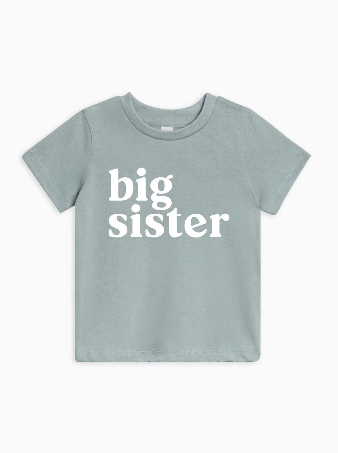 Big Sister Organic Cotton Baby And Kids Tee (serif)