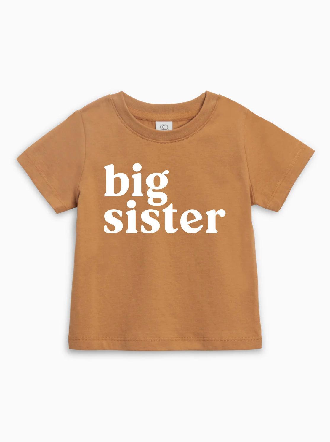 Big Sister Organic Cotton Baby And Kids Tee (serif)