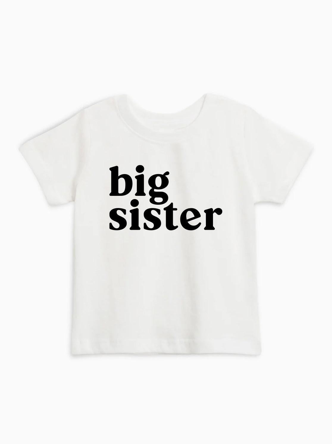 Big Sister Organic Cotton Baby And Kids Tee (serif)
