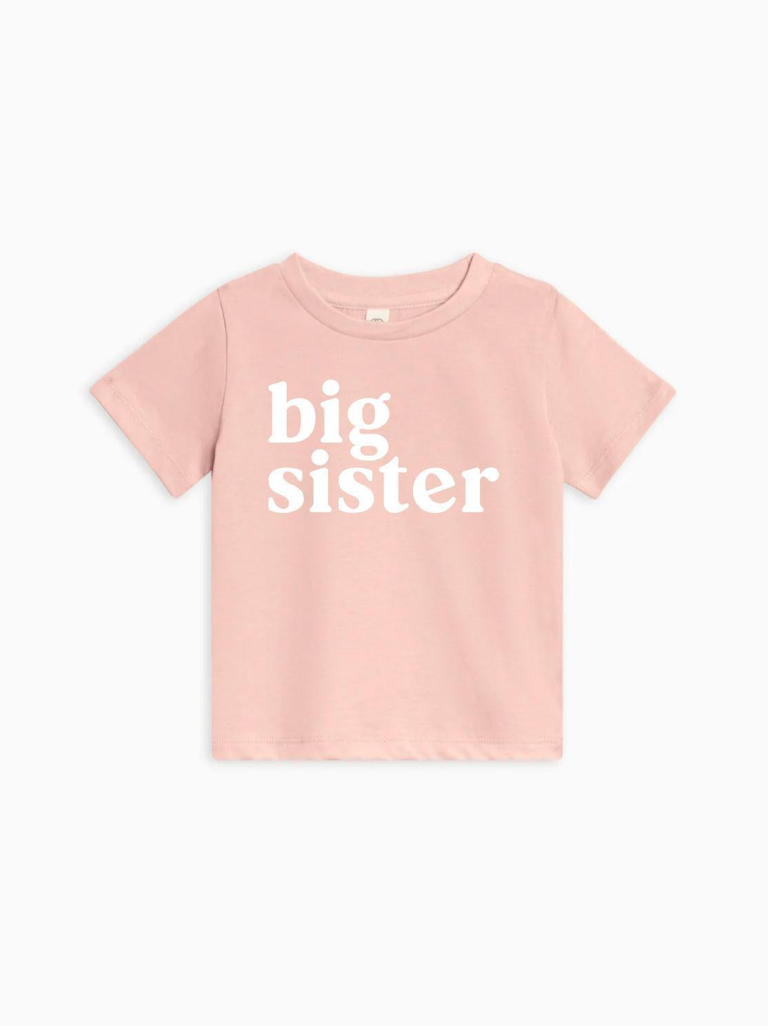 Big Sister Organic Cotton Baby And Kids Tee (serif)