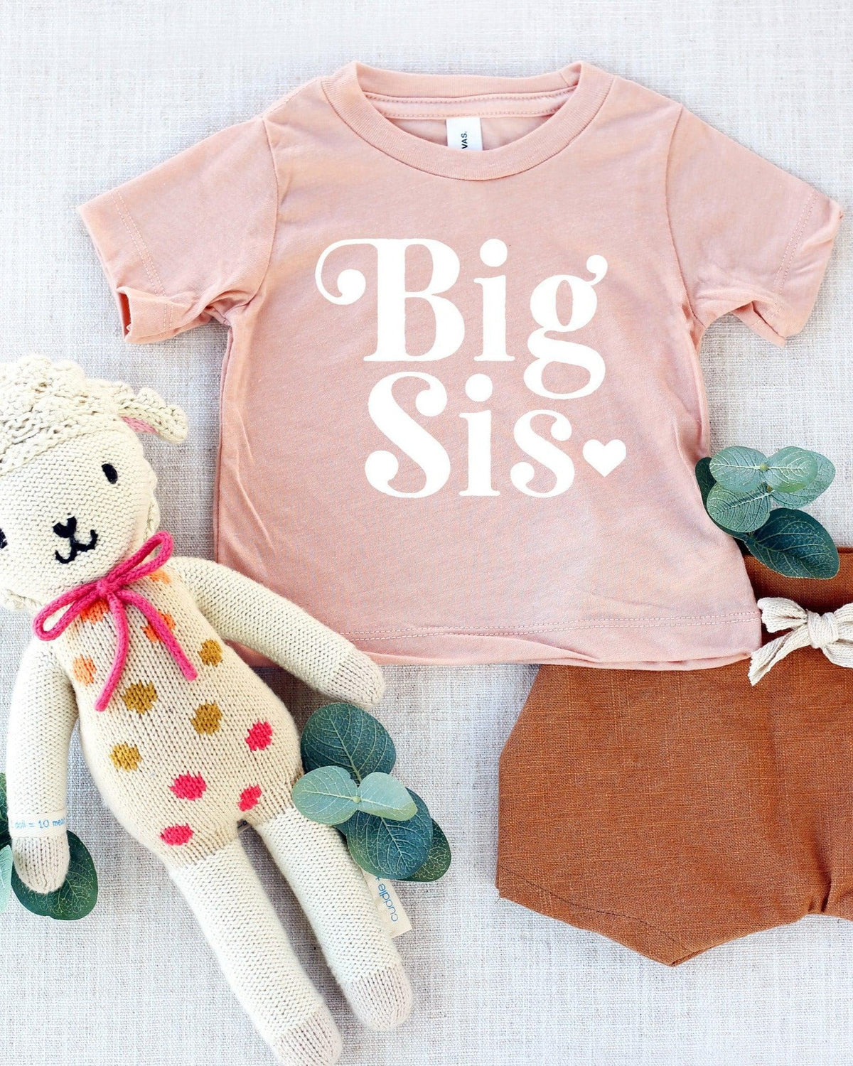 Big sis Baby And Toddler Sister T-Shirt (Retro)