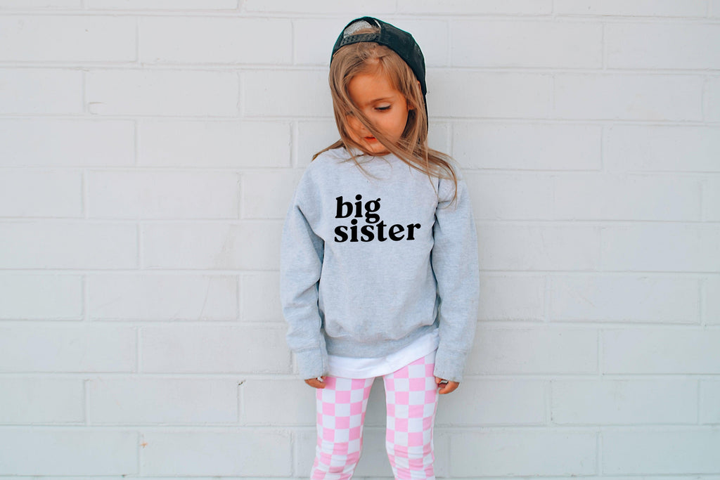 Big sister Toddler Kids Sweatshirt (Serif)