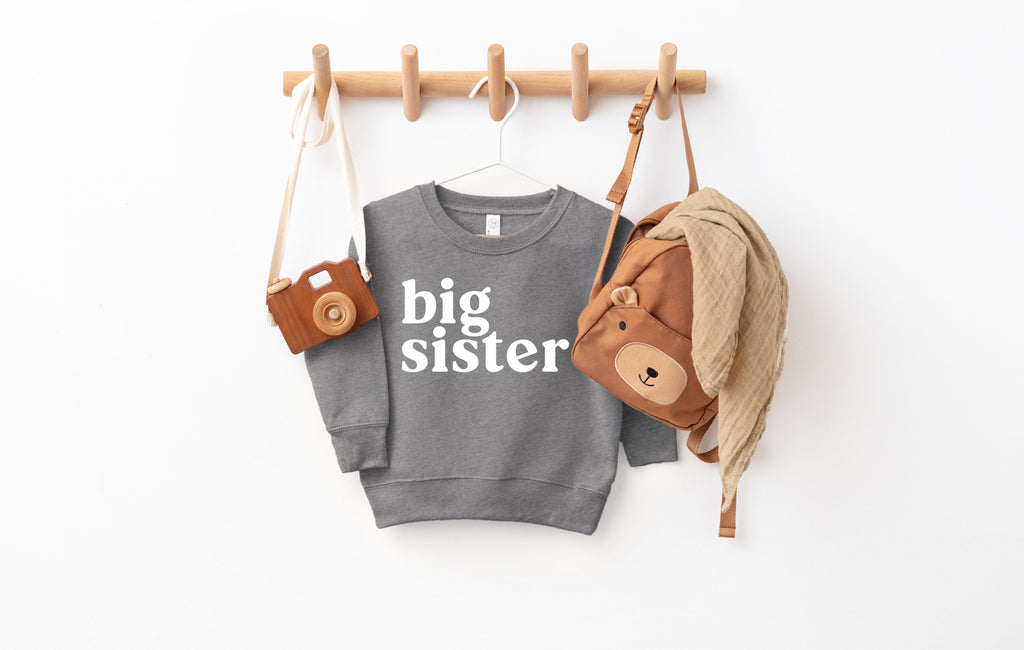 Big sister Toddler Kids Sweatshirt (Serif)