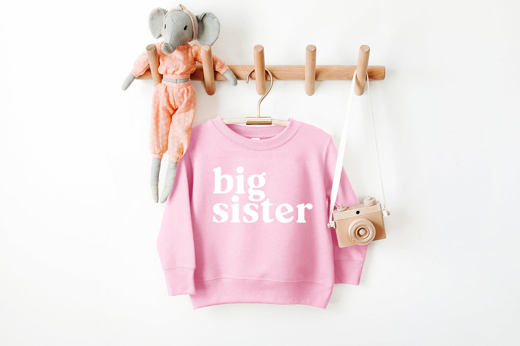 Big sister Toddler Kids Sweatshirt (Serif)