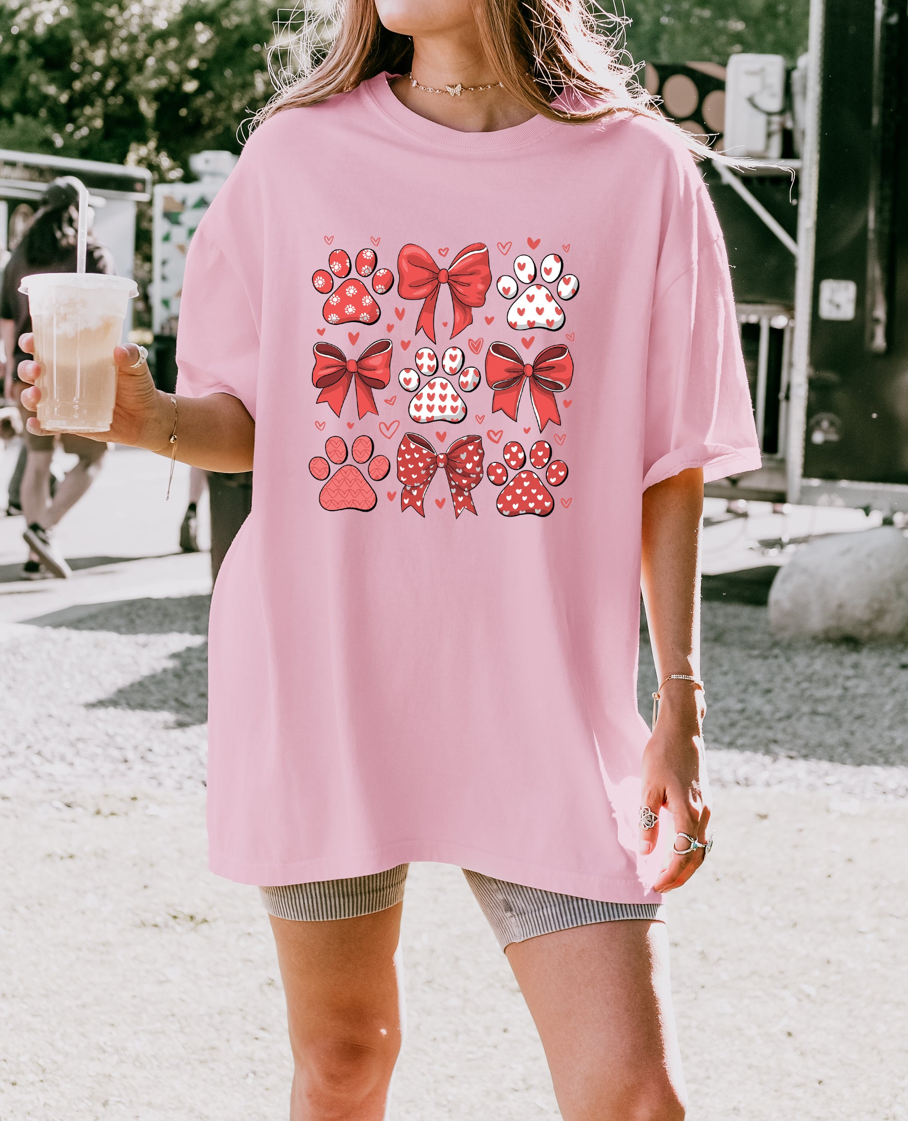 Paw Dog Mom Valentine's day Comfort Colors T Shirt