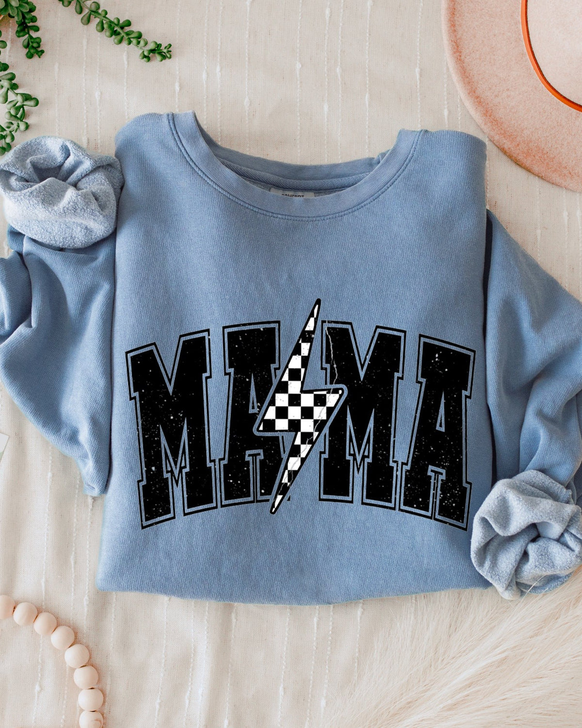 Mama Lightning Comfort Colors Sweatshirt (Condensed), Mom Gift