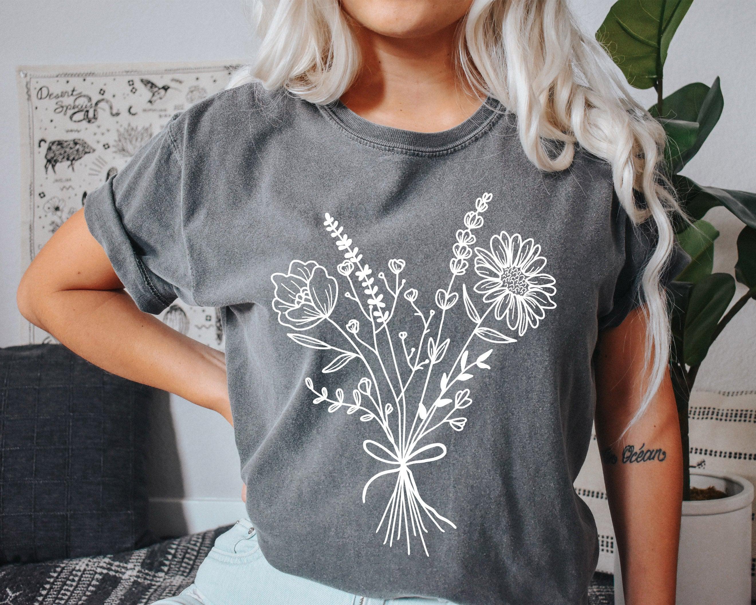 Botanical Bouquet Nature Comfort Colors T Shirt