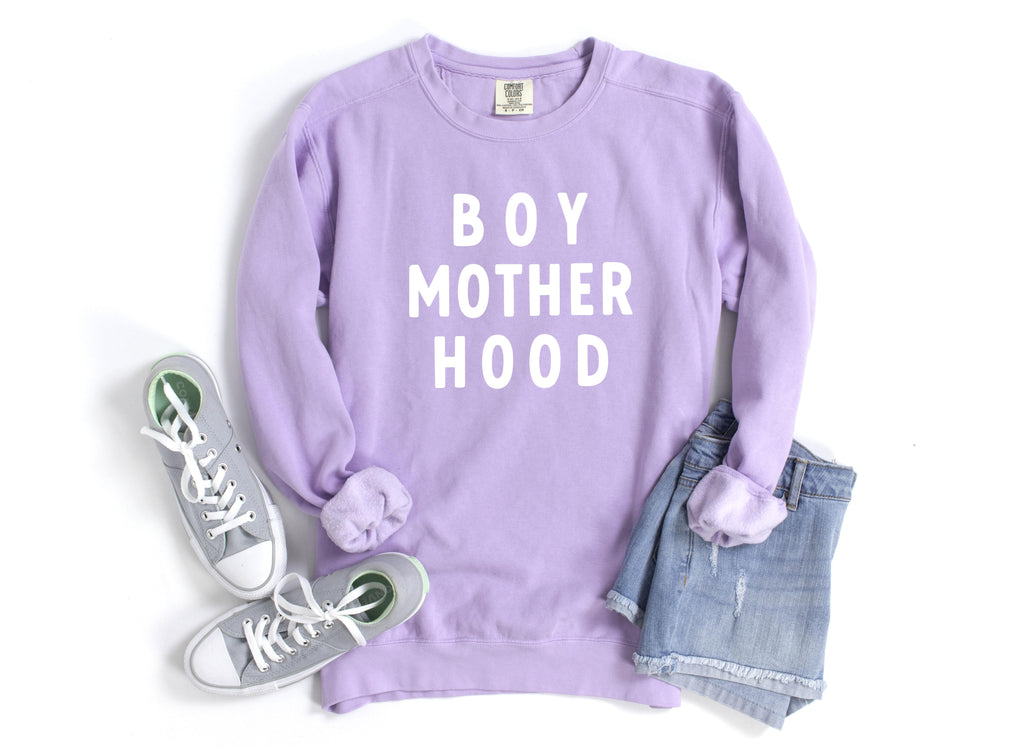 Boy Motherhood Garment Dyed Comfort Colors Sweatshirt