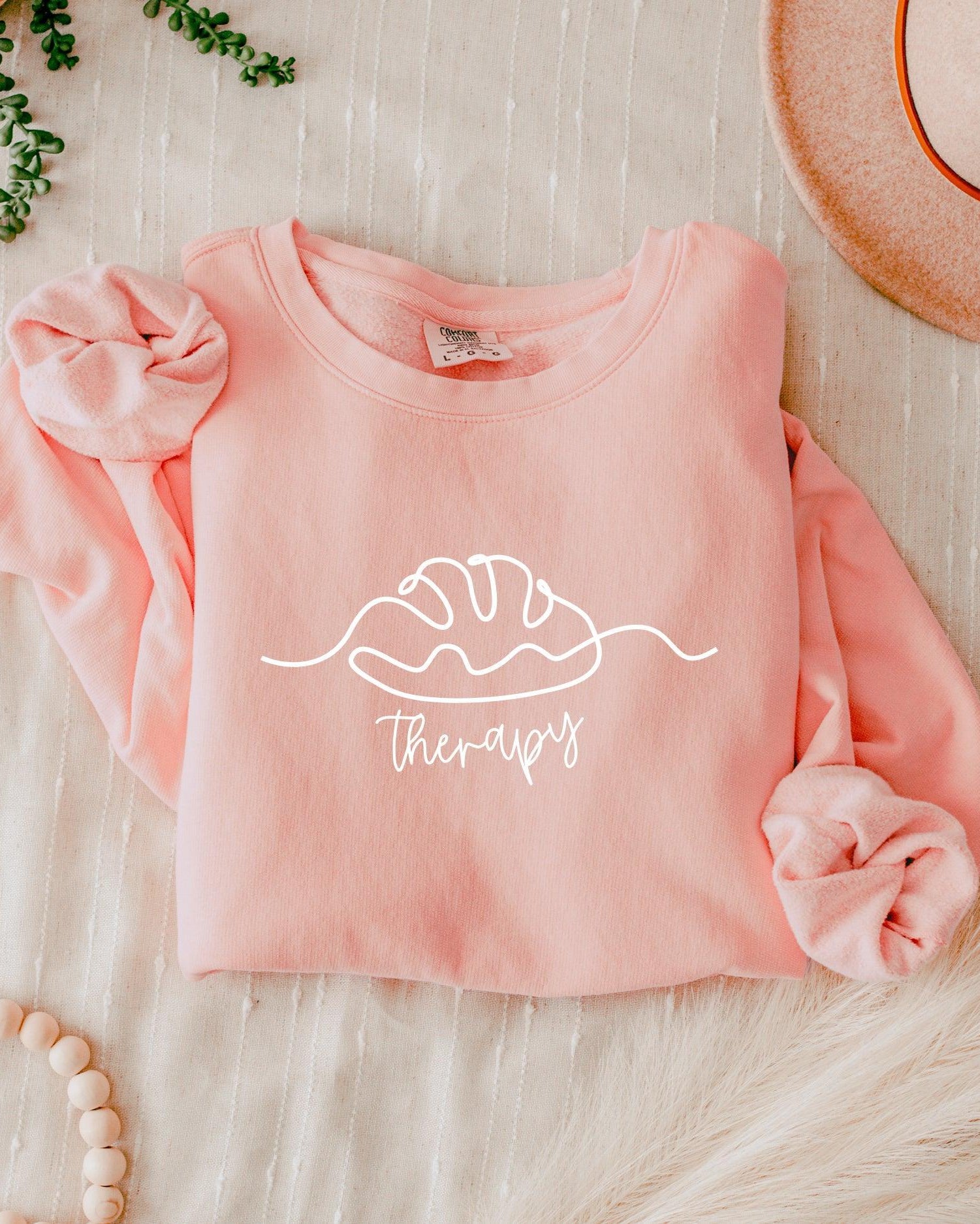 Bread Therapy Fall Autumn Thanksgiving day Garment Dyed Comfort Colors Sweatshirt