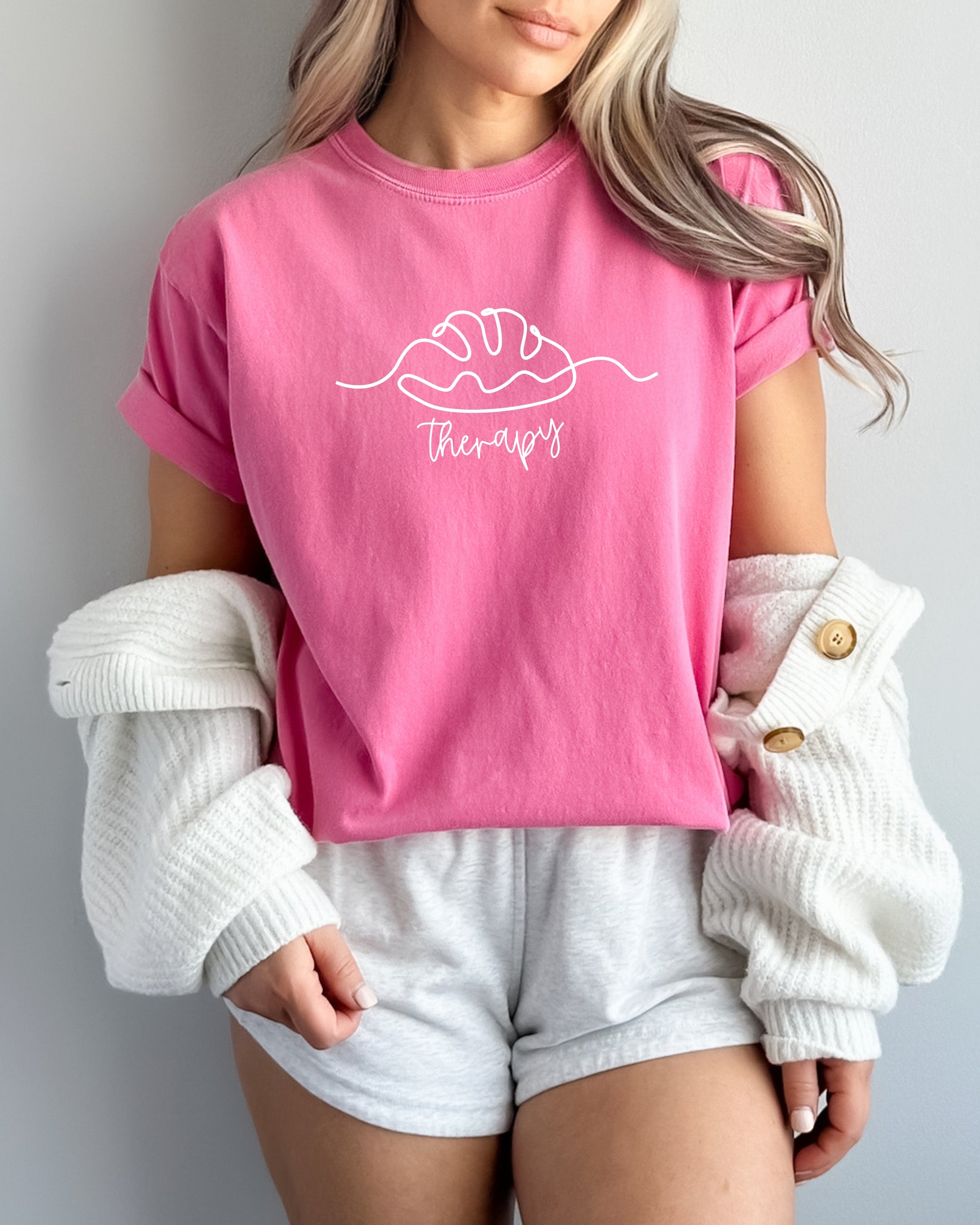 Bread Therapy Sourdough Home Baker Garment Dyed T Shirt