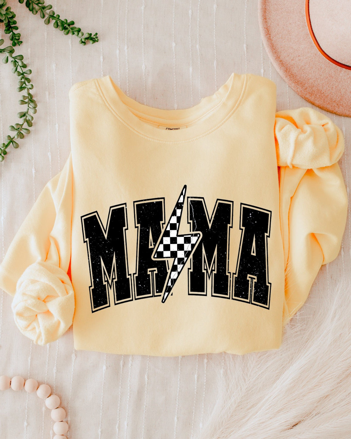 Mama Lightning Comfort Colors Sweatshirt (Condensed), Mom Gift