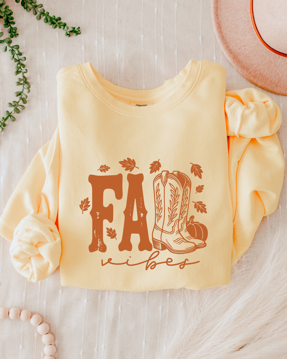 Fall Western Boots Autumn Season Thanksgiving day 100% cotton Garment Dyed Comfort Colors Sweatshirt
