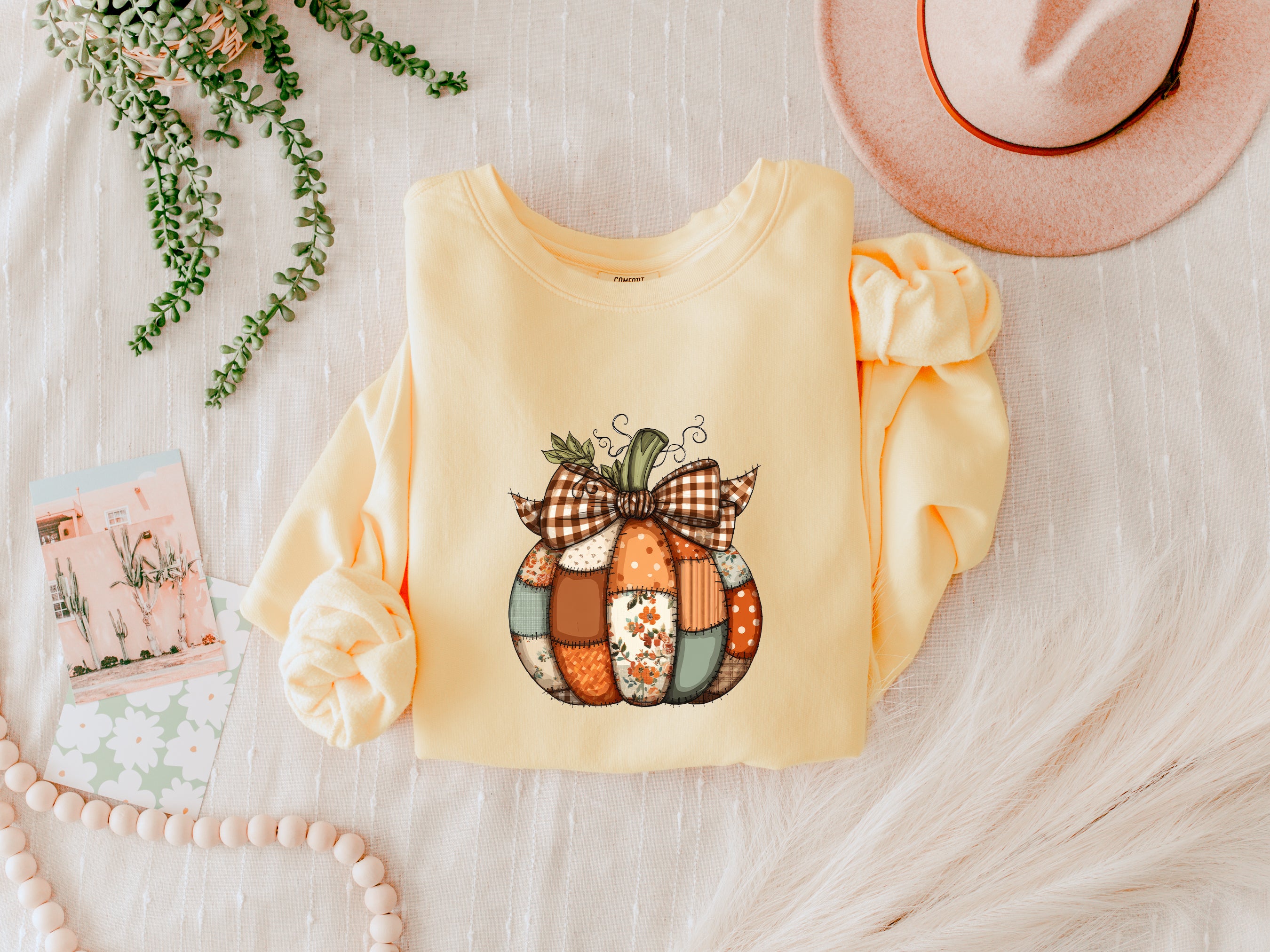 Pumpkin Fall Autumn Thanksgiving day Inspirational Garment Dyed Comfort Colors Sweatshirt