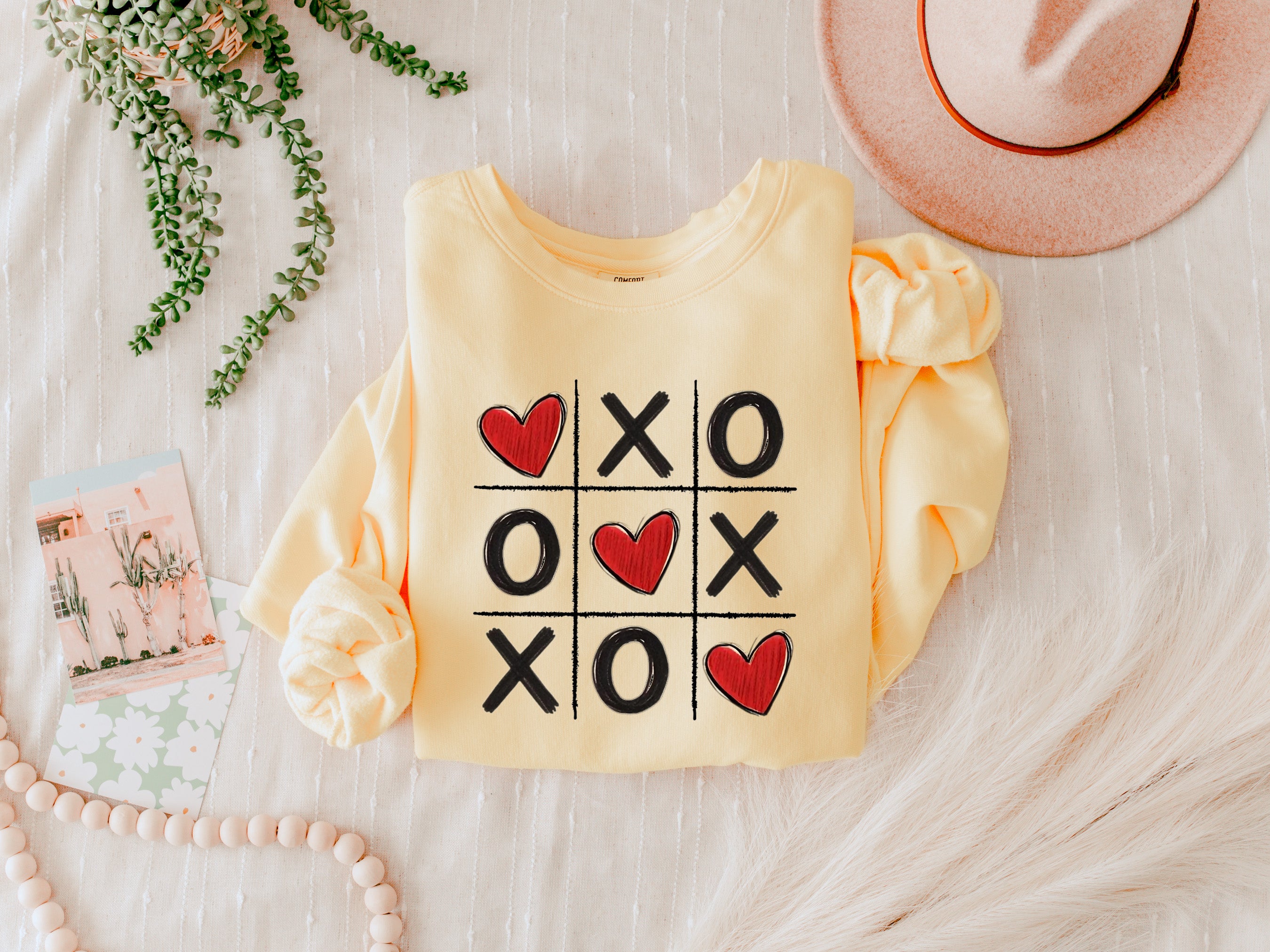 XOXO Valentine's Day Garment Dyed Comfort Colors Sweatshirt