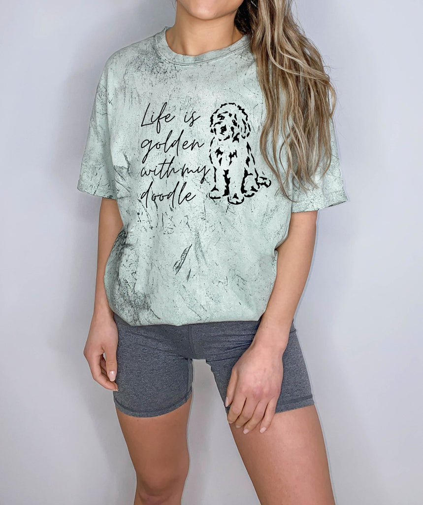 Life Is Golden With My Doodle Comfort Colors T Shirt