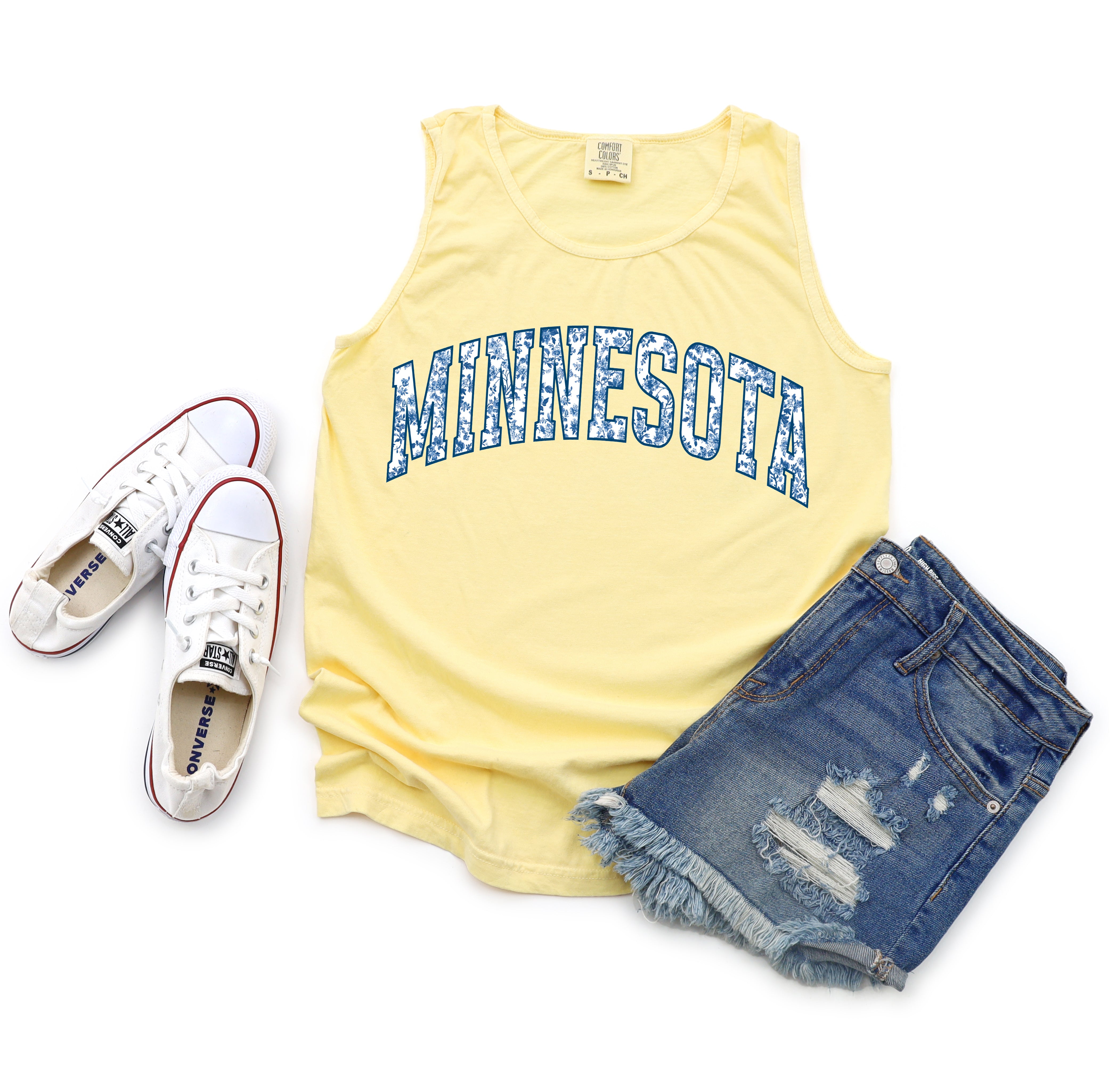 Minnesota State City Comfort Colors Tank Top – USA Travel Graphic Summer Essential