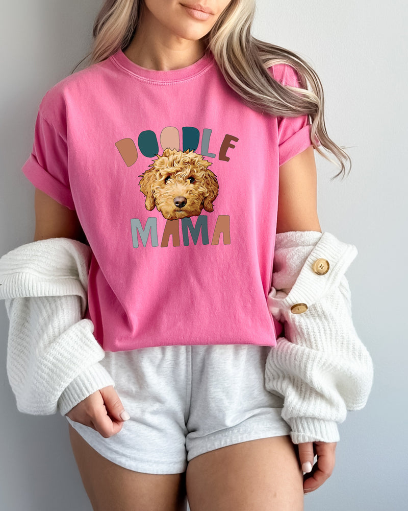 Golden Doodle Dog Mom Comfort Colors T Shirt (Color)