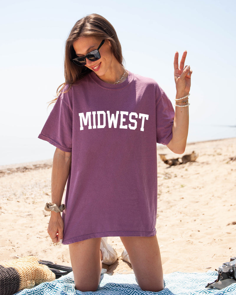 Midwest State City College Comfort Colors T Shirt Vacation Beach Lake Summer
