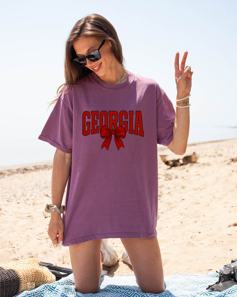 Georgia State City College Comfort Colors T Shirt Vacation Beach Lake Summer