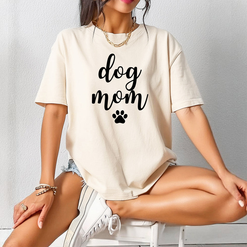 Dog Mom Comfort Colors T Shirt (Joshico Font)