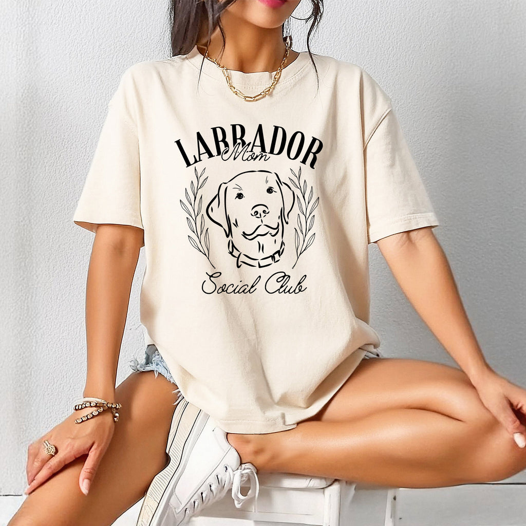 Labrador Mom Social Club Dog Mom Comfort Colors T Shirt