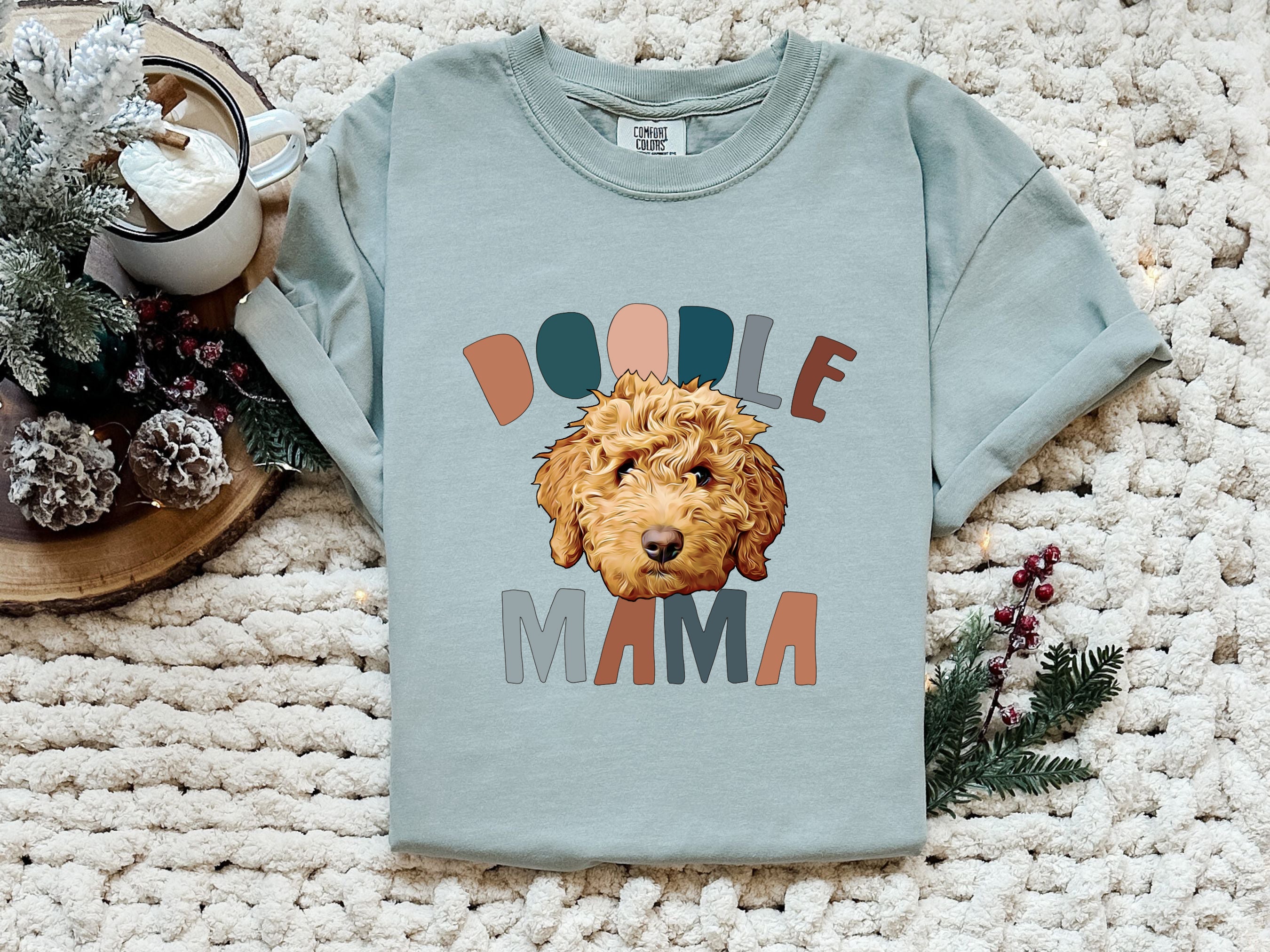Golden Doodle Dog Mom Comfort Colors T Shirt (Color)