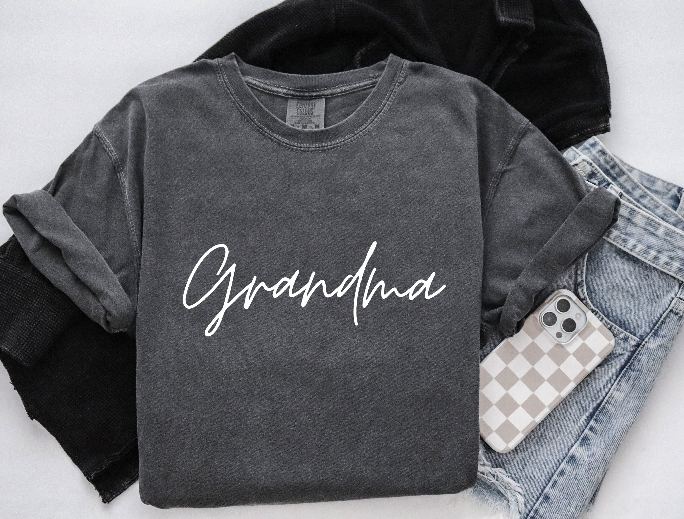 Grandma Comfort Colors Garment Dyed T Shirt (cursive)