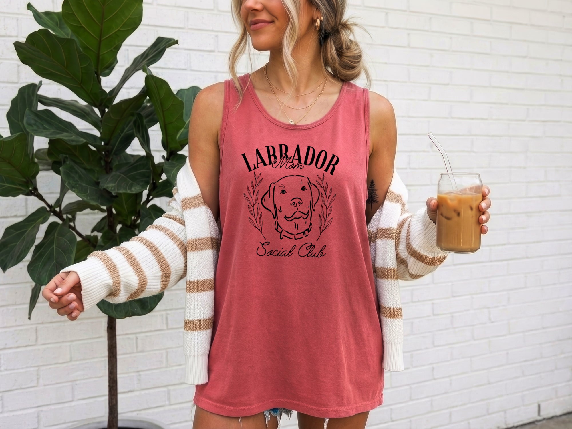 Labrador Retriever Social Club Dog mom Comfort Colors Tank Top