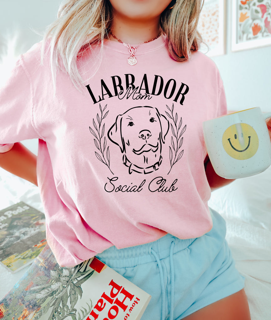 Labrador Mom Social Club Dog Mom Comfort Colors T Shirt