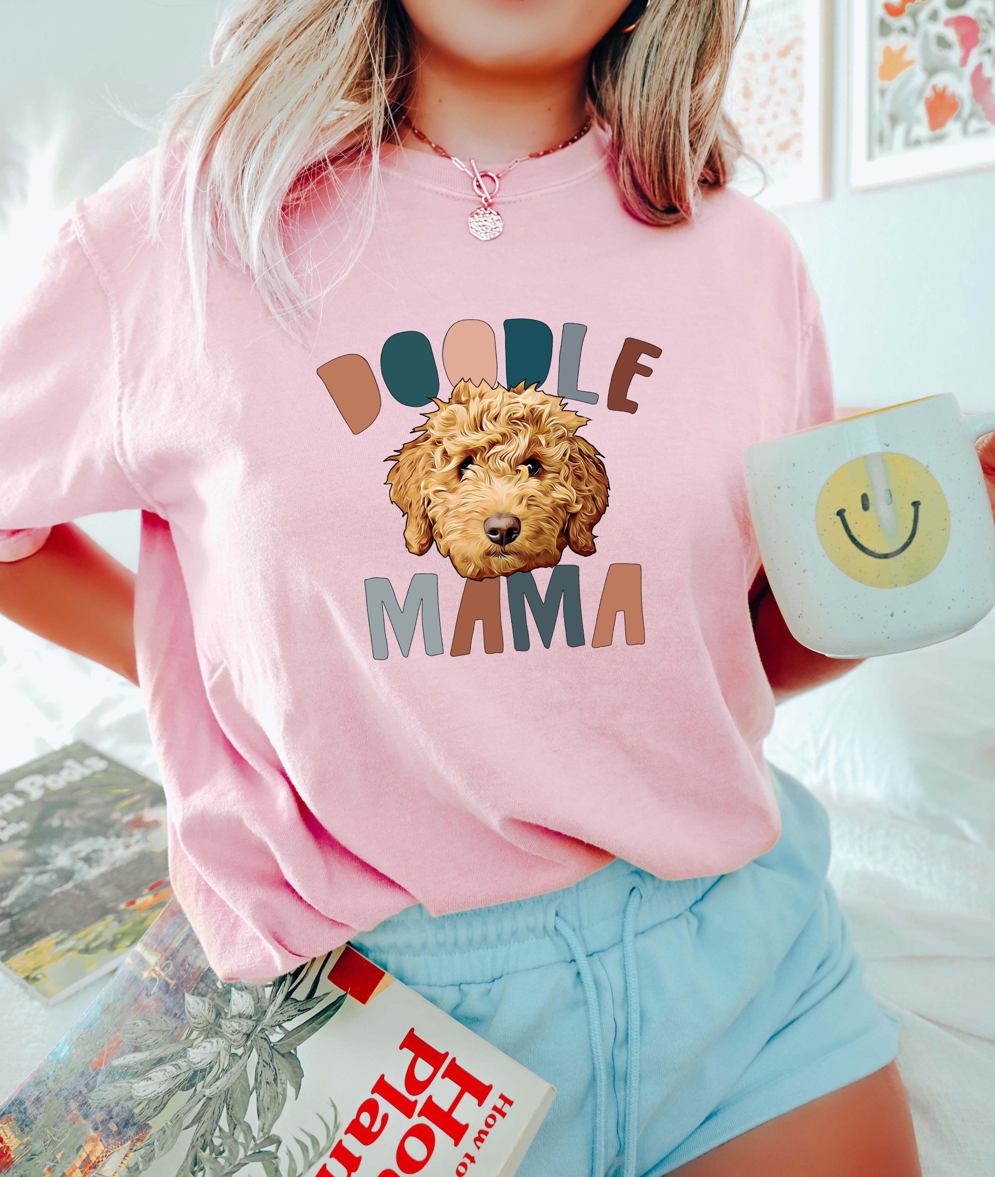 Golden Doodle Dog Mom Comfort Colors T Shirt (Color)