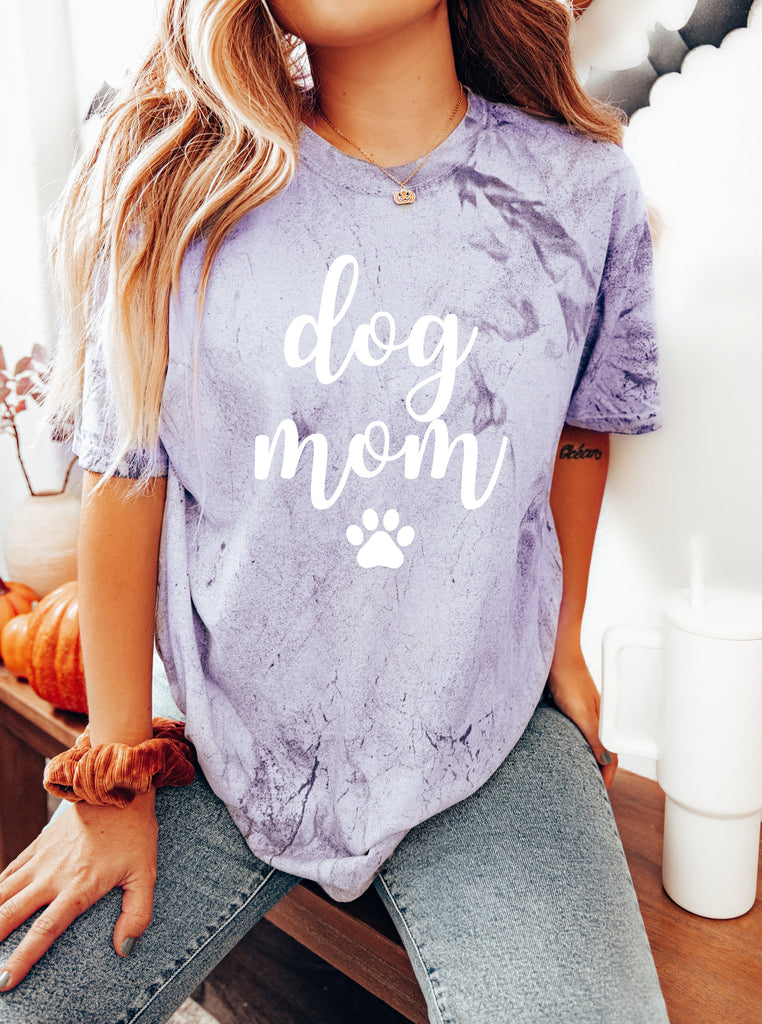 Dog Mom Comfort Colors T Shirt (Joshico Font)