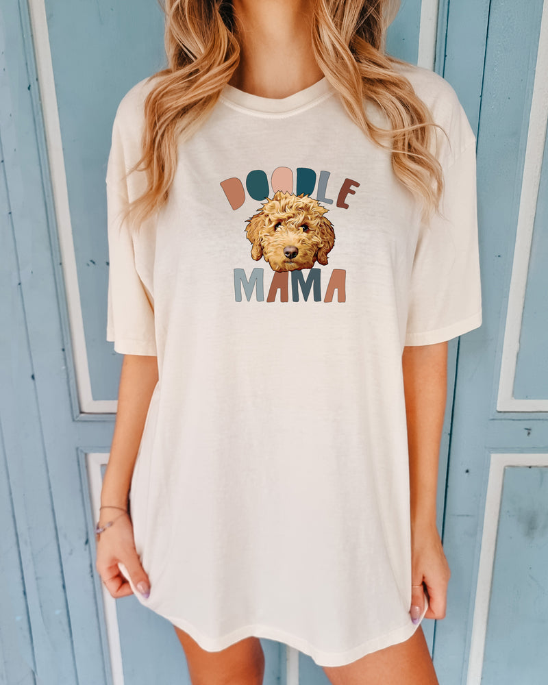 Golden Doodle Dog Mom Comfort Colors T Shirt (Color)
