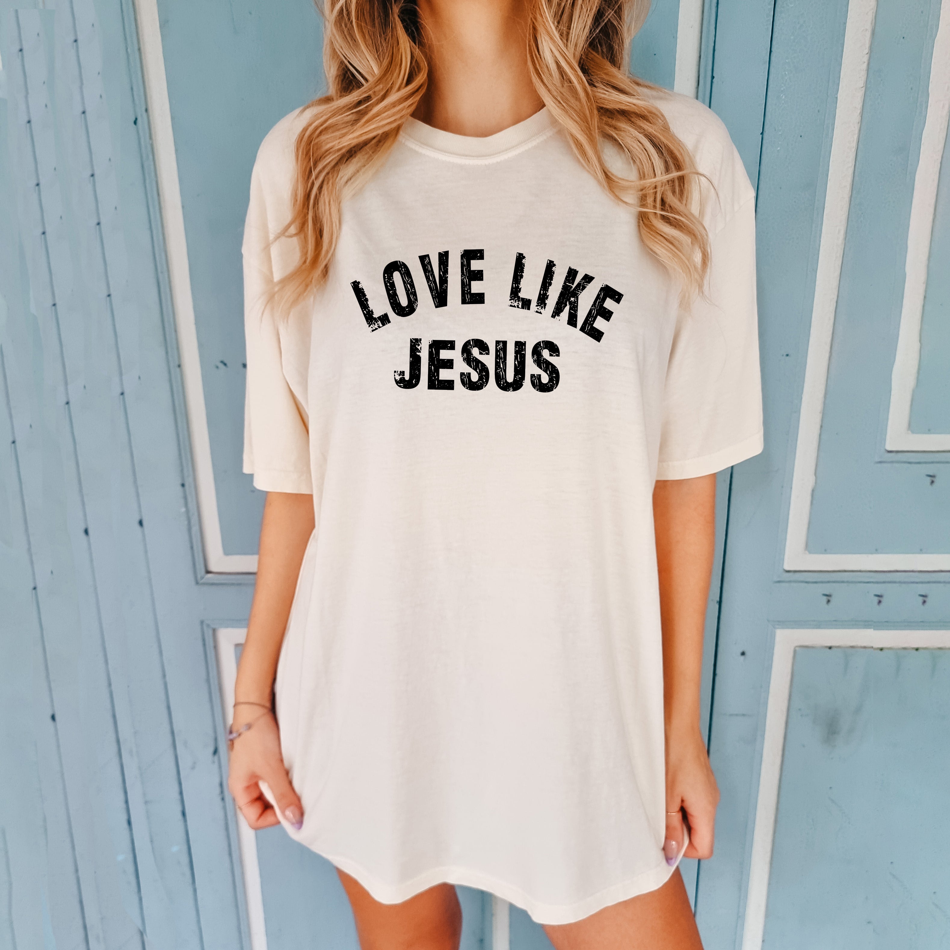 Love Like Jesus Christian Comfort Colors Garment Dyed T Shirt (Arch)