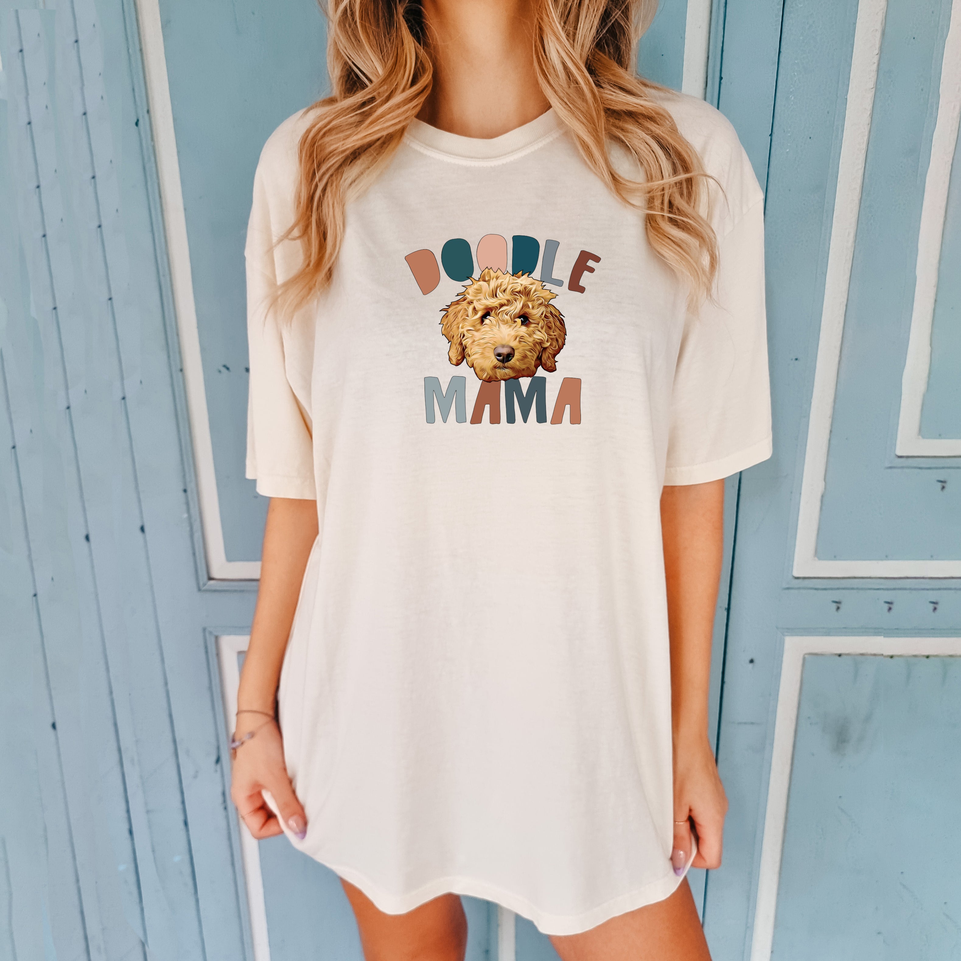 Golden Doodle Dog Mom Comfort Colors T Shirt (Color)