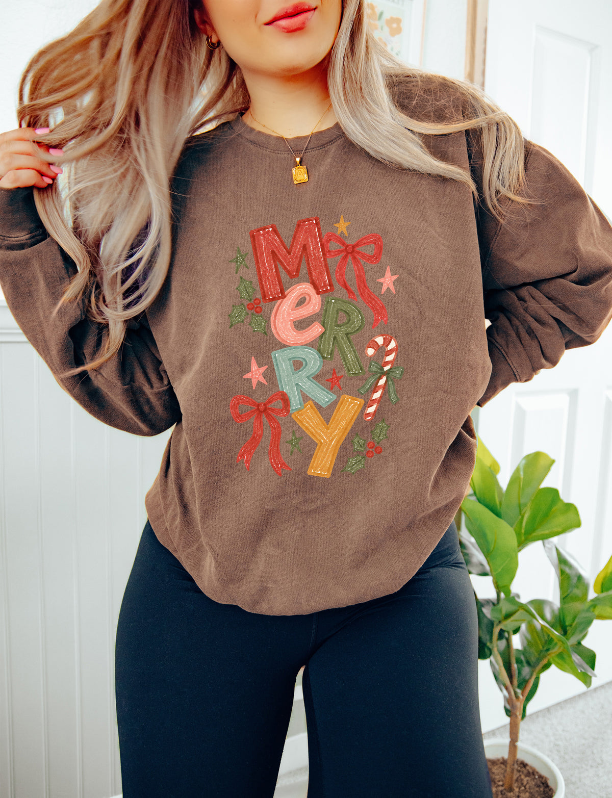 Merry Christmas Season Comfort Colors Sweatshirt